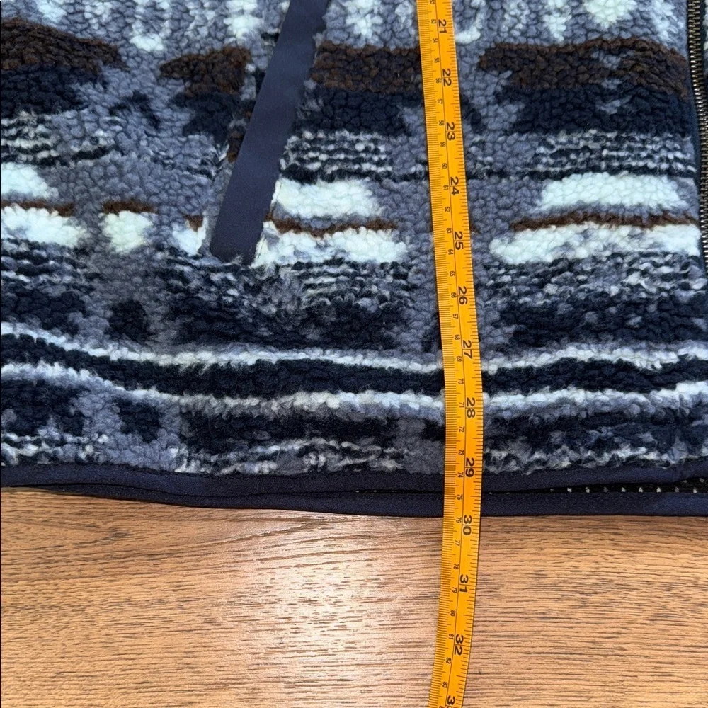 RAFTER Men's Patterned Fleece Sweater - Blue and Black